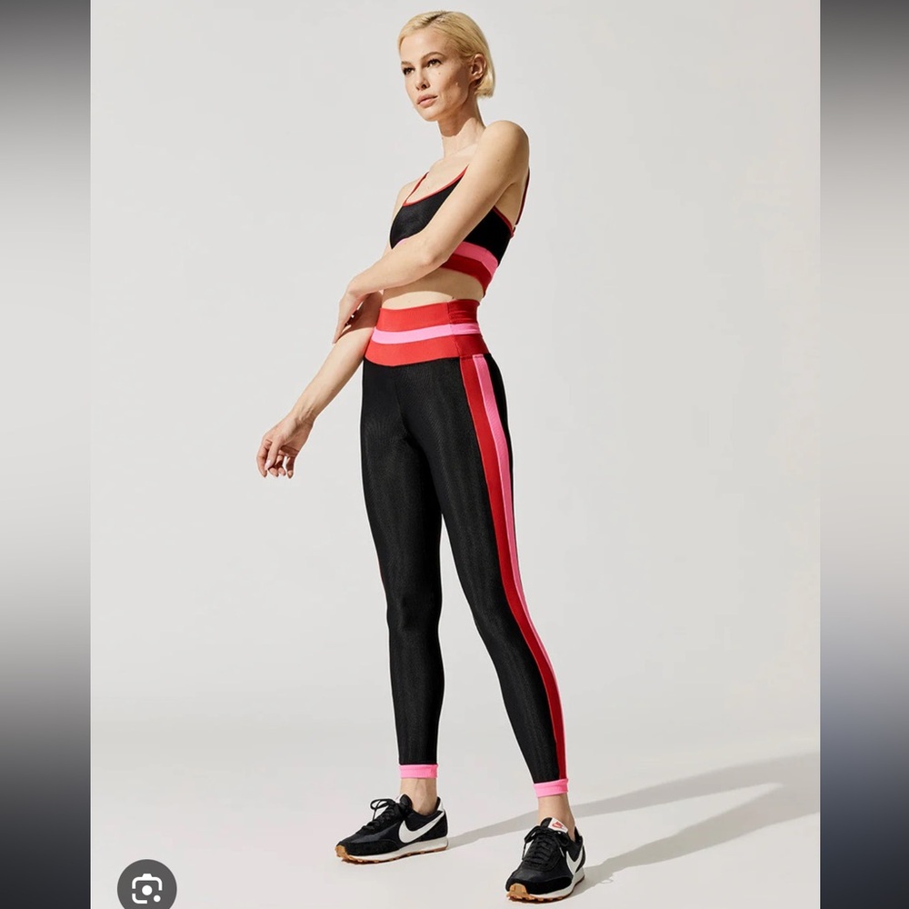 Beach Riot Neon Pink and Black Sports Bra - Picture 4 of 4